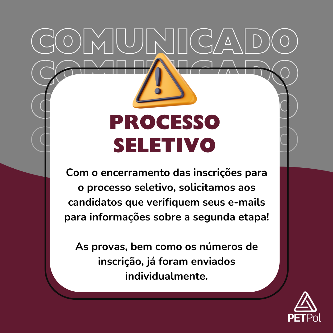 comunicado importante sobre o processo seletivo